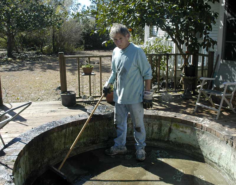 Steve in the pond