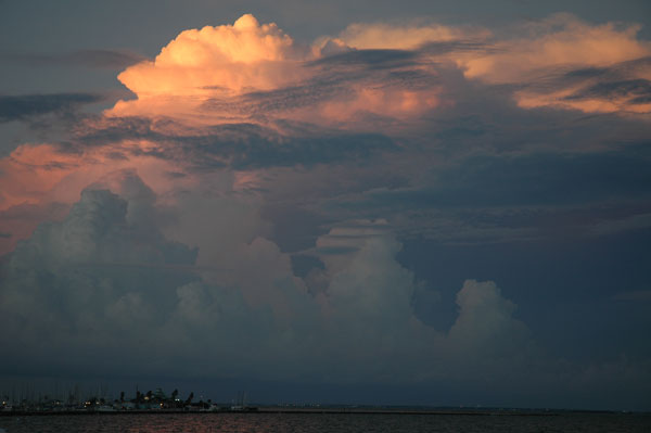 clouds over Corpus Christi bay